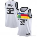 Camiseta Karl-Anthony Towns #32 Minnesota Timberwolves Ciudad 2022-23 Blanco