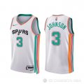 Camiseta Keldon Johnson NO 3 San Antonio Spurs Ciudad 2021-22 Blanco