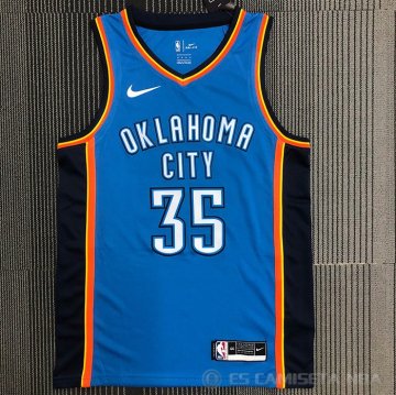 Camiseta Kevin Durant NO 35 Oklahoma City Thunder Icon Azul