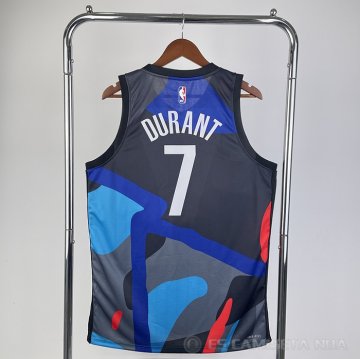 Camiseta Kevin Durant #7 Brooklyn Nets Ciudad 2023-24 Negro