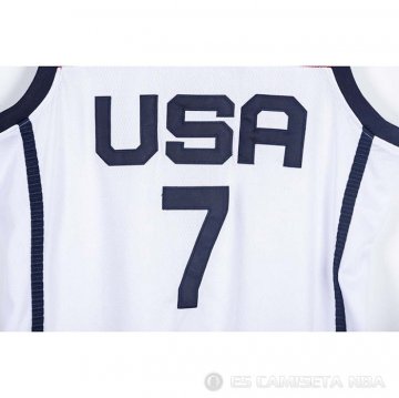 Camiseta Kevin Durant NO 7 USA 2021 Blanco