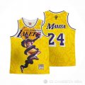 Camiseta Kobe Bryant #24 Los Angeles Lakers Mamba Amarillo