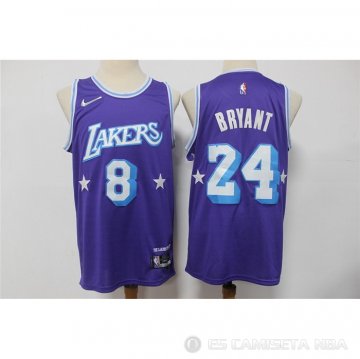 Camiseta Kobe Bryant #8 24 Los Angeles Lakers Ciudad Edition 2021-22 Violeta