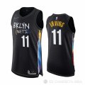 Camiseta Kyrie Irving #11 Brooklyn Nets Ciudad 2020-21 Autentico Negro