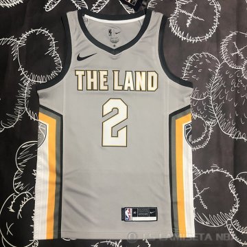 Camiseta Kyrie Irving #2 Cleveland Cavaliers Ciudad 2018 Gris