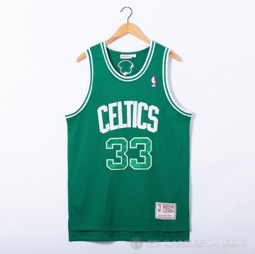 Camiseta Larry Bird #33 Boston Celtics Snakeskin Hardwood Classics 2021 Verde