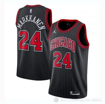 Camiseta Lauri Markkanen #24 Chicago Bulls Statement 2020-21 Negro
