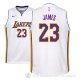 Camiseta Lebron James #23 Los Angeles Lakers Nino Association 2017-18 Blanco