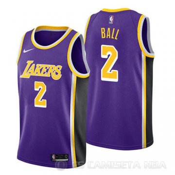 Camiseta Lonzo Ball #2 Los Angeles Lakers Statement 2018 Violeta