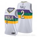 Camiseta Lonzo Ball #2 New Orleans Pelicans Ciudad Blanco