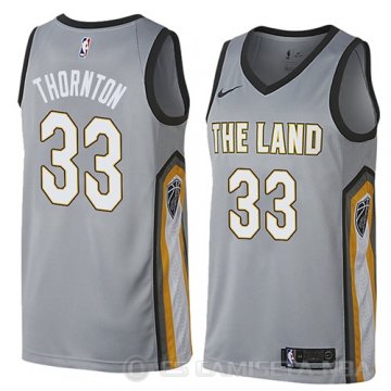 Camiseta Marcus Thornton #33 Cleveland Cavaliers Ciudad 2018 Gris