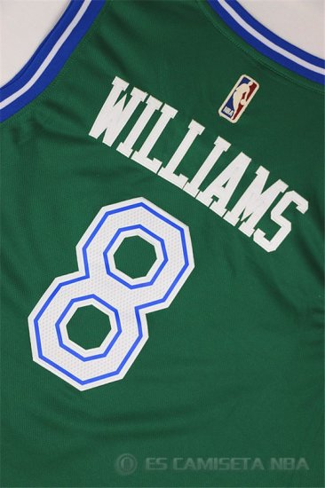 Camiseta Williams #8 Dallas Mavericks Verde - Haga un click en la imagen para cerrar