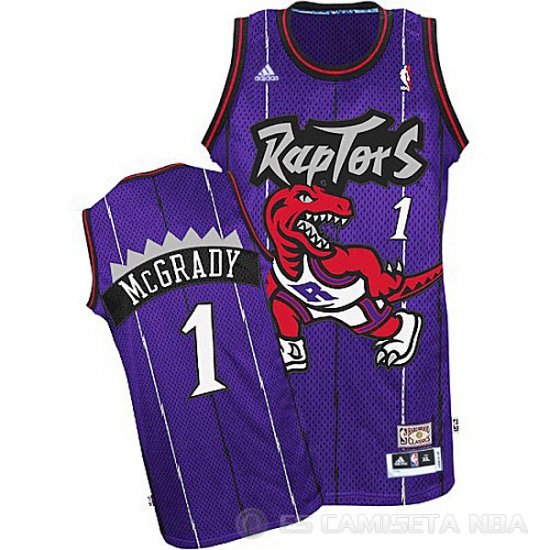 Camiseta McGrady #1 Toronto Raptors Autentico Violeta - Haga un click en la imagen para cerrar