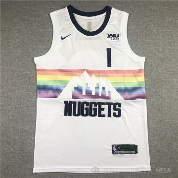 Camiseta Michael Porter JR. NO 1 Denver Nuggets Ciudad Blanco