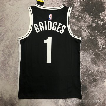 Camiseta Mikal Bridges #1 Brooklyn Nets Icon 2022-23 Negro