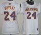 Camiseta Bryant #24 Los Angeles Lakers Mujer Blanco