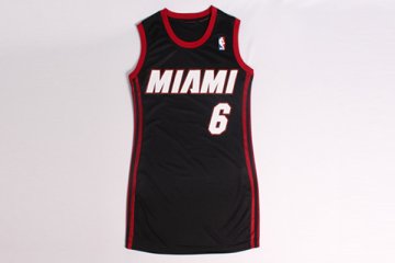 Camiseta James #6 Miami Heat Mujer Negro
