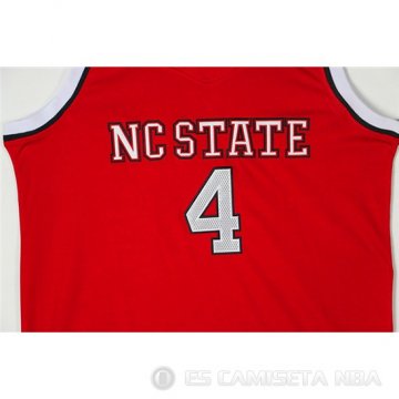 Camiseta NCAA Smith JR #4 NC State Rojo