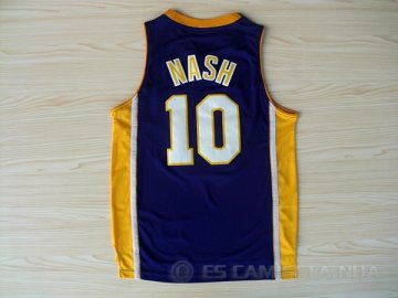 Camiseta Nash #10 Los Angeles Lakers Violeta