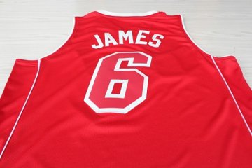 Camiseta James #6 Heats 2012 Navidad Rojo