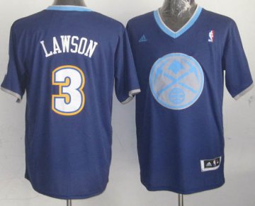 Camiseta Lawson #3 Nuggets 2013 Navidad Azul