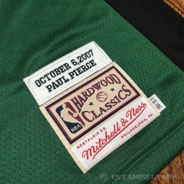 Camiseta Paul Pierce #34 Boston Celtics Hardwood Classics Throwback 2007-08 Verde
