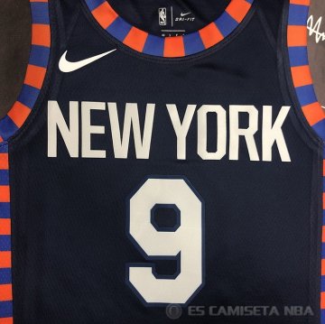 Camiseta RJ Barrett #9 New York Knicks Ciudad Edition 2019-20 Azul