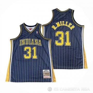 Camiseta Reggie R.Miller NO 31 Indiana Pacers Mitchell & Ness1994-95 Azul