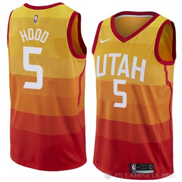 Camiseta Rodney Hood #5 Utah Jazz Ciudad 2018 Amarillo