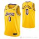 Camiseta Russell Westbrook NO 0 Los Angeles Lakers Icon 2020 Amarillo