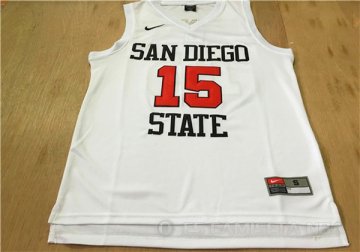Camiseta San Diego State Leonard #15 NCAA Blanco