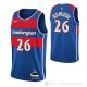 Camiseta Spencer Dinwiddie NO 26 Washington Wizards Ciudad 2021-22 Azul