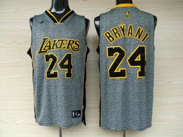 Camiseta Bryant #24 Lakers 2013 Moda Estatica Gris