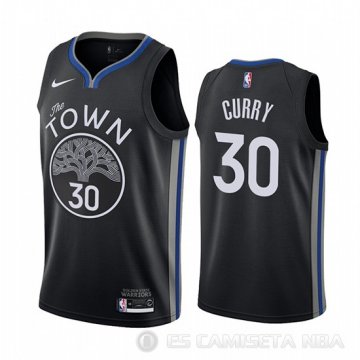 Camiseta Stephen Curry #30 Golden State Warriors Ciudad Negro