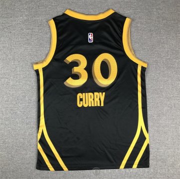 Camiseta Stephen Curry #30 Golden State Warriors Nino Ciudad 2023-24 Negro