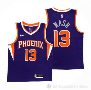 Camiseta Steve Nash NO 13 Phoenix Suns Icon Violeta