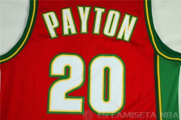 Camiseta Payton Sonics #20 Seattle SuperSonics Rojo