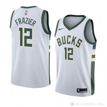 Camiseta Tim Frazier #12 Milwaukee Bucks Association 2018 Blanco
