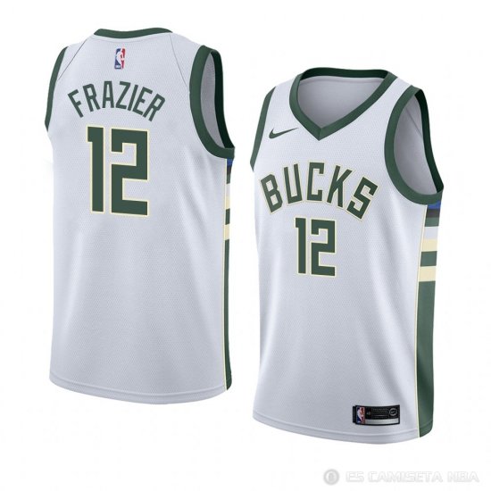 Camiseta Tim Frazier #12 Milwaukee Bucks Association 2018 Blanco - Haga un click en la imagen para cerrar