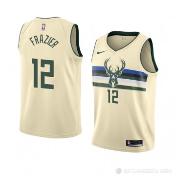 Camiseta Tim Frazier #12 Milwaukee Bucks Ciudad 2018 Crema