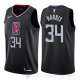 Camiseta Tobias Harris #34 Los Angeles Clippers Statement 2019 Negro