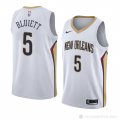 Camiseta Trevon Bluiett #5 New Orleans Pelicans Association 2017-18 Blanco