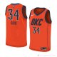 Camiseta Tyler Davis #34 Oklahoma City Thunder Earned 2018-19 Naranja