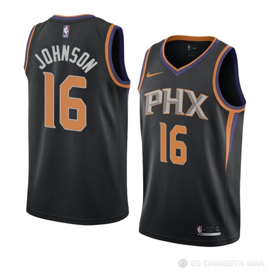 Camiseta Tyler Johnson #16 Phoenix Suns Statement 2018 Negro - Haga un click en la imagen para cerrar