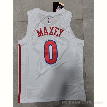 Camiseta Tyrese Maxey #0 Philadelphia 76ers Ciudad 2022-23 Blanco