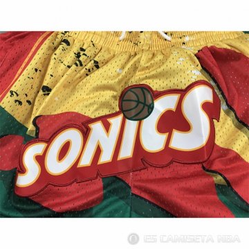 Pantalone Seattle Supersonics Just Don Rojo Verde