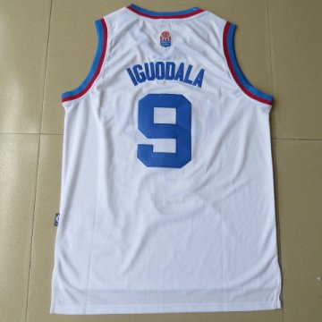 Camiseta Igudala #9 Nuggets ABA Blanco