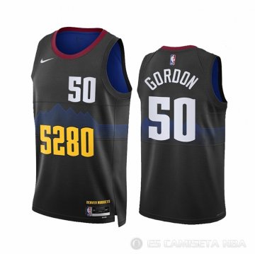 Camiseta Aaron Gordon #50 Denver Nuggets Ciudad 2023-24 Negro
