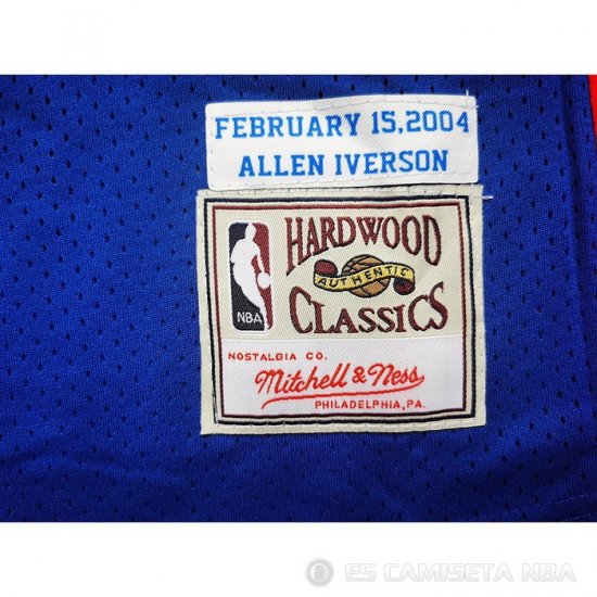Camiseta Allen Iverson NO 3 All Star 2004 Azul - Haga un click en la imagen para cerrar