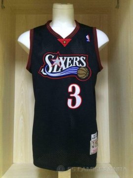 Camiseta Allen Iverson #3 Philadelphia 76ers Negro